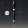 Ручка перьевая PARKER SONNET CORE F539 LAQBLACK СT M 1931500